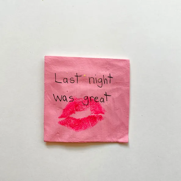 Artwork by Jessi Strixner, post it last night-2026