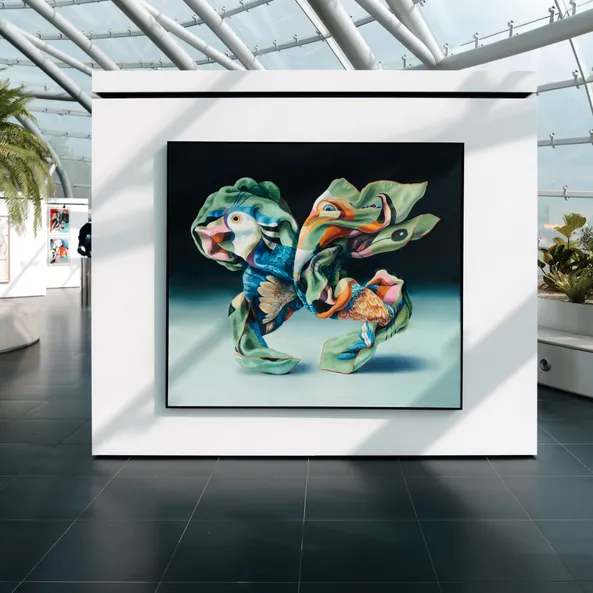 Kunstwerk der Wild @ Heart Ausstellung im Red Bull Hangar-7