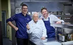 Ikarus Team in der Küche: von links nach rechts - Martin Ebert, Eckart Witzigmann, Martin Klein